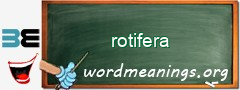 WordMeaning blackboard for rotifera